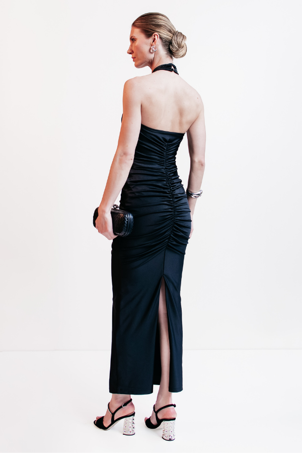 VESTIDO MIDI PRETO UNITY SEVEN