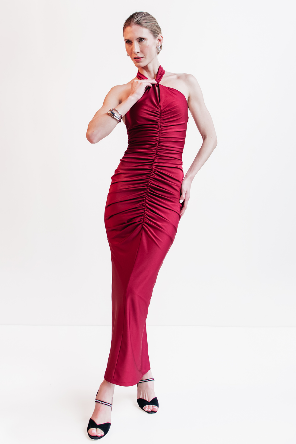 VESTIDO MIDI VERMELHO UNITY SEVEN