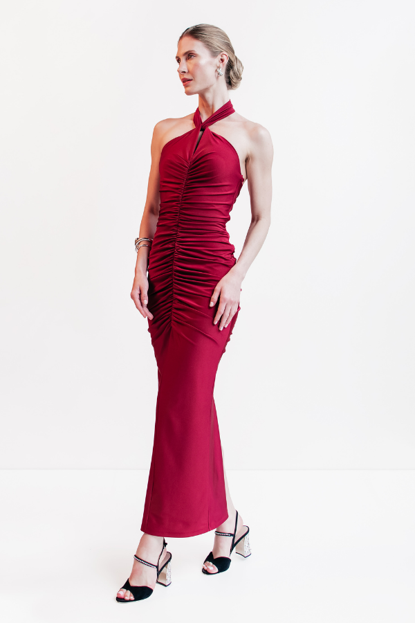 VESTIDO MIDI VERMELHO UNITY SEVEN
