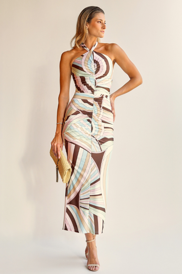 VESTIDO MIDI ESTAMPADO UNITY SEVEN
