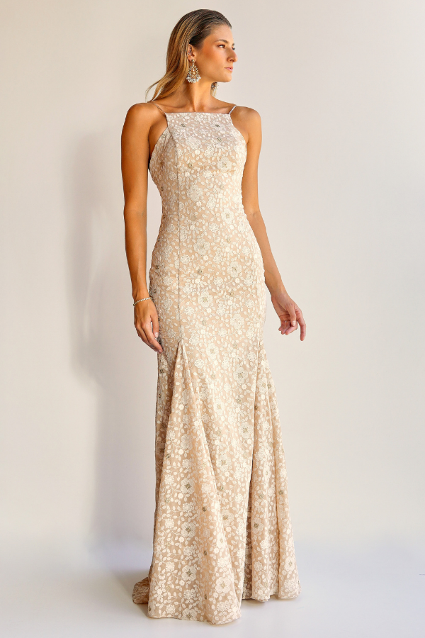VESTIDO LONGO FLORAL UNITY SEVEN