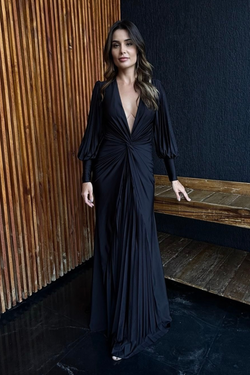 VESTIDO LONGO DE MANGAS LONGAS UNITY SEVEN